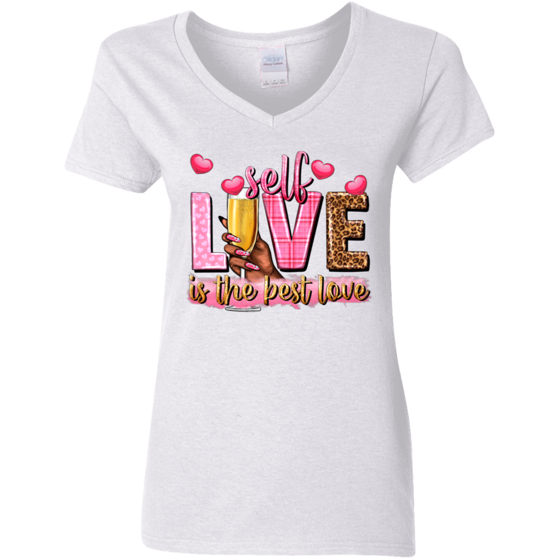 Self Love Is the Best Love 5.3 oz. V-Neck T-Shirt