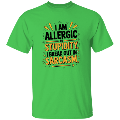 I'm Allergic to Stupidity Men's 5.3 oz. T-Shirt