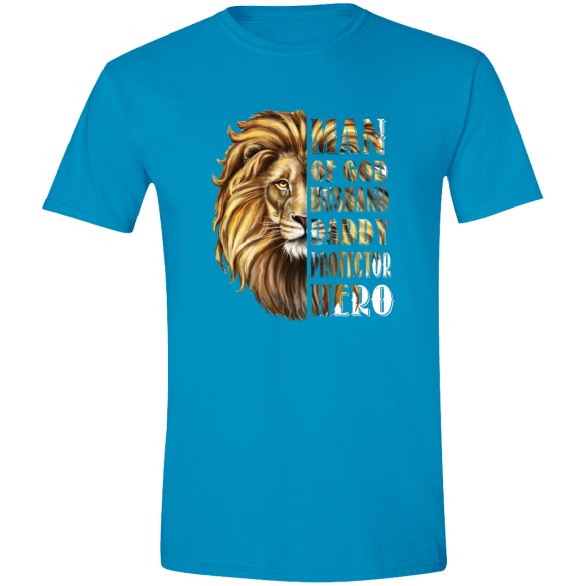Man of God, Husband,Daddy Protector, Hero Men's Softstyle Tee