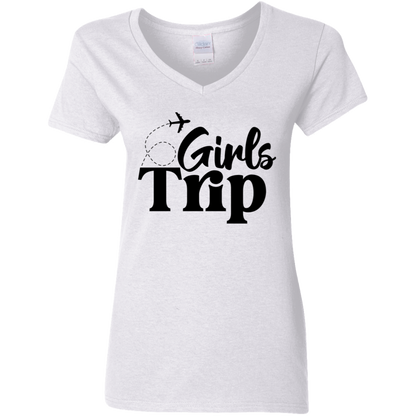 Girl's Trip  Ladies' 5.3 oz. V-Neck T-Shirt