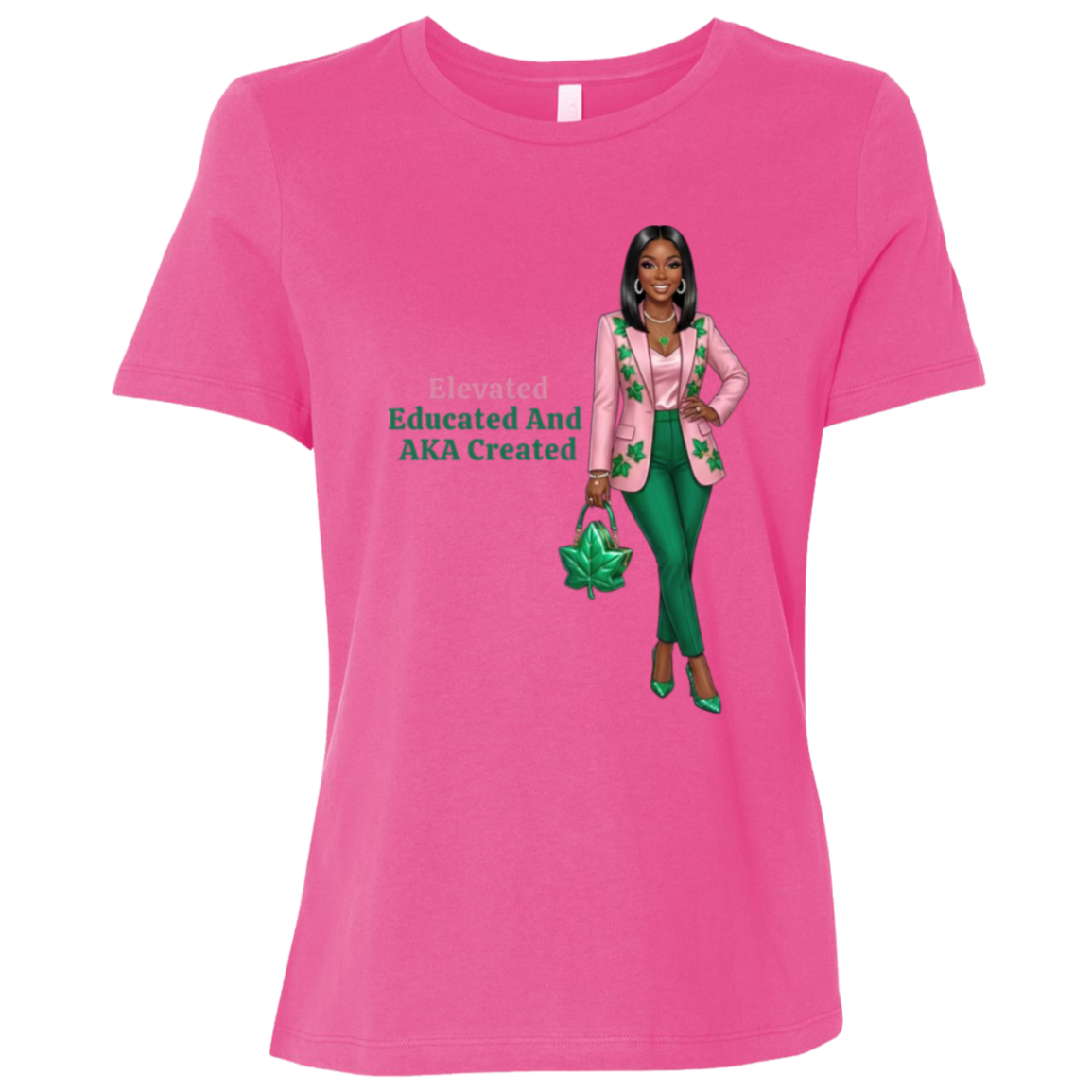 Elevated, Educated & AKA Created Ladies' Relaxed Graphic Tee
