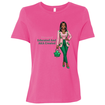 Elevated, Educated & AKA Created Ladies' Relaxed Graphic Tee