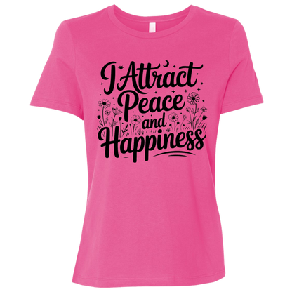 I Attract Peace & Happiness | Women's Relaxed Fit Tee