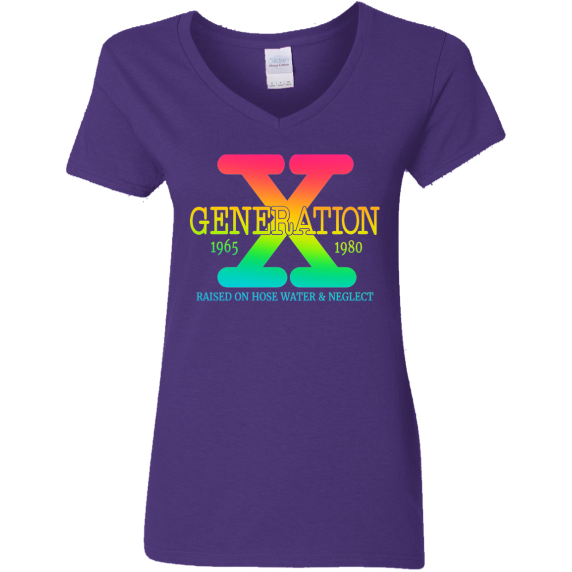Generation X Ladies' V-Neck Graphic Tee II