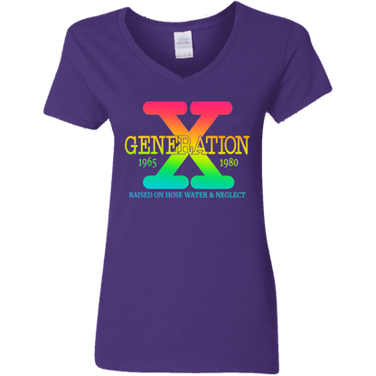 Generation X Ladies' V-Neck Graphic Tee II