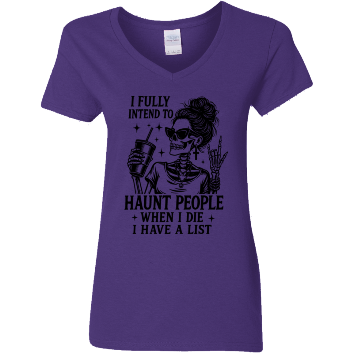 I Fully Intend to Haunt People | Women's V-Neck Tee