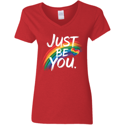 Just Be You Ladies' 5.3 oz. V-Neck T-Shirt