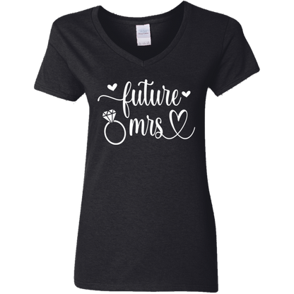 Future Mrs Ladies' 5.3 oz. V-Neck T-Shirt