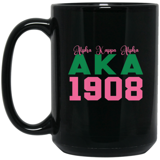 AKA 1908 15oz Black Mug