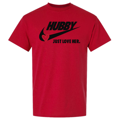 Hubby Just Love Her Men's DryBlend Short Sleeve Tshirt