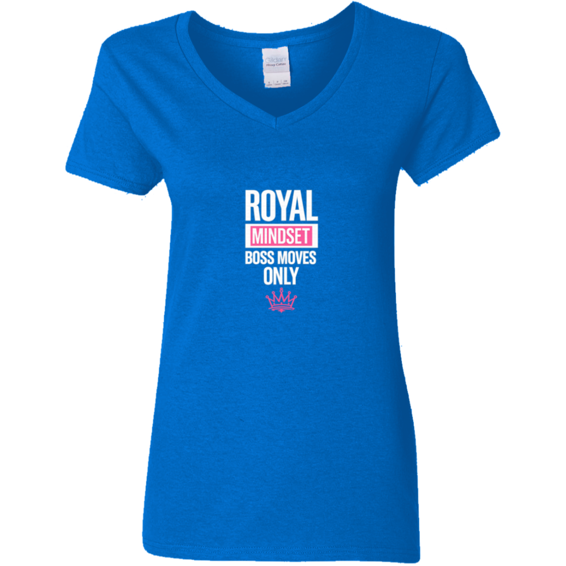 Royal Mindset Boss Moves Only V-Neck Tee
