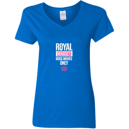 Royal Mindset Boss Moves Only V-Neck Tee