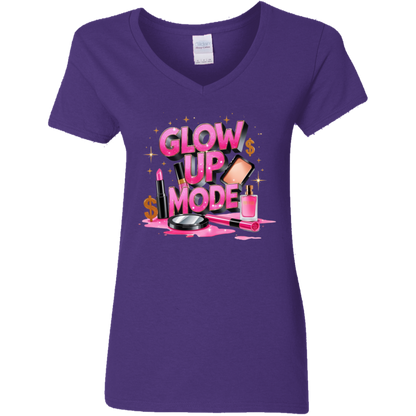 Glow Up Mode Women's V-Neck T-Shirt