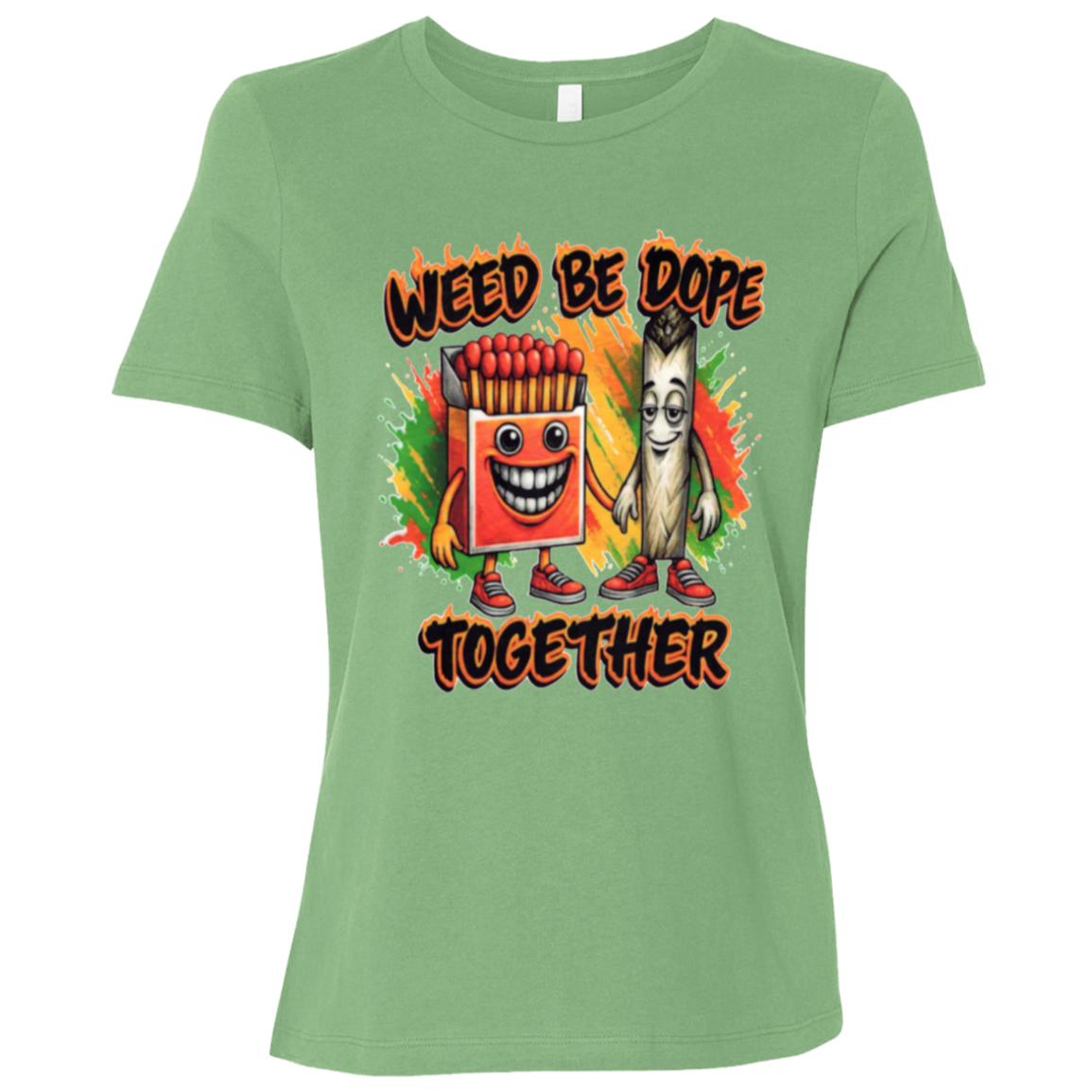 Weed Be Dope Toghether Ladies Relaxed Jersey Short-Sleeve T-Shirt