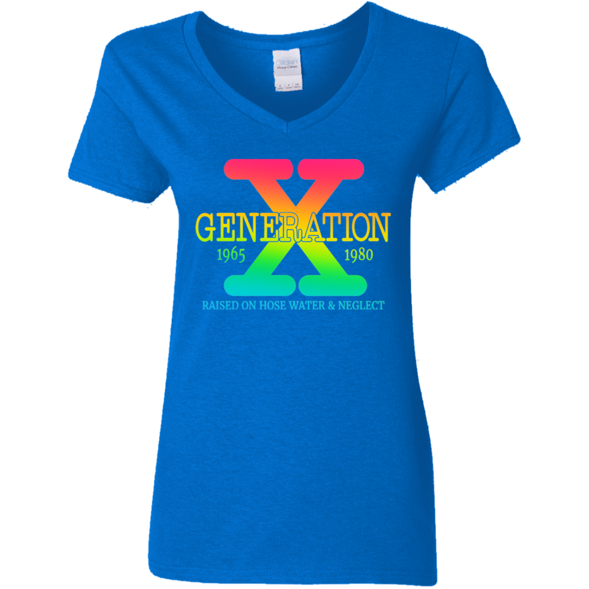 Generation X Ladies' V-Neck Graphic Tee II