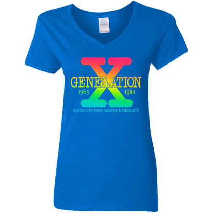 Generation X Ladies' V-Neck Graphic Tee II