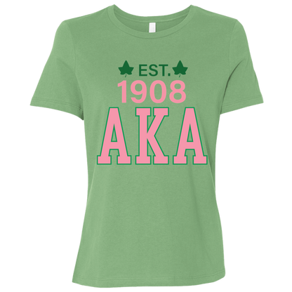 EST 1908 AKA Ladies' Relaxed Graphic Tee