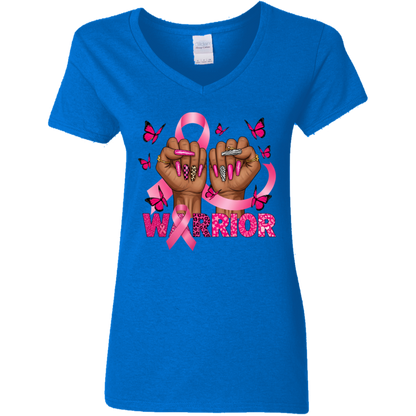 Cancer Warrior V-Neck T-Shirt