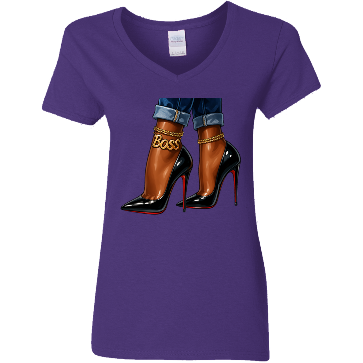 Boss Ladies 5.3 oz. V-Neck T-Shirt