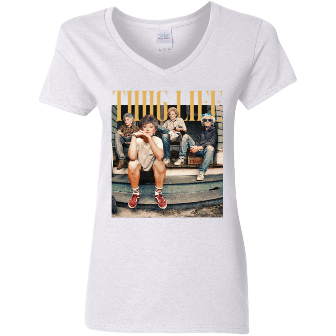 Thug Life Ladies' 5.3 oz. V-Neck T-Shirt