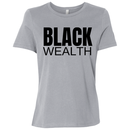 Black Wealth T-Shirt (Black Lettering)