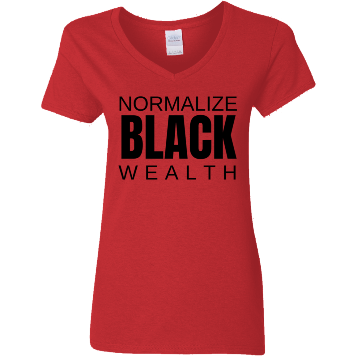 Normalize Black Wealth V-Neck Tee