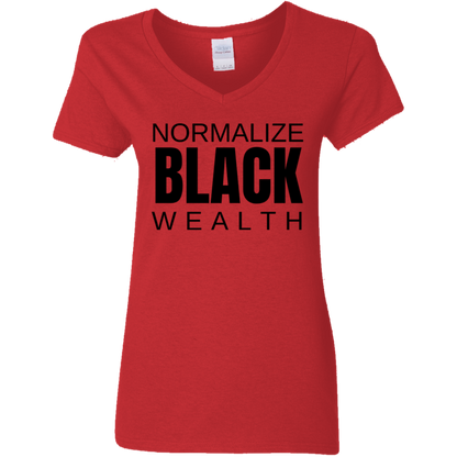 Normalize Black Wealth V-Neck Tee