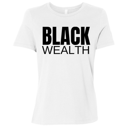 Black Wealth T-Shirt (Black Lettering)