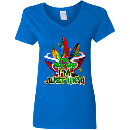 I'm Not Shy Ladies' 5.3 oz. V-Neck T-Shirt