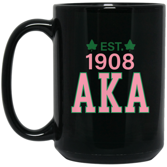 1908 AKA 15oz Black Mug