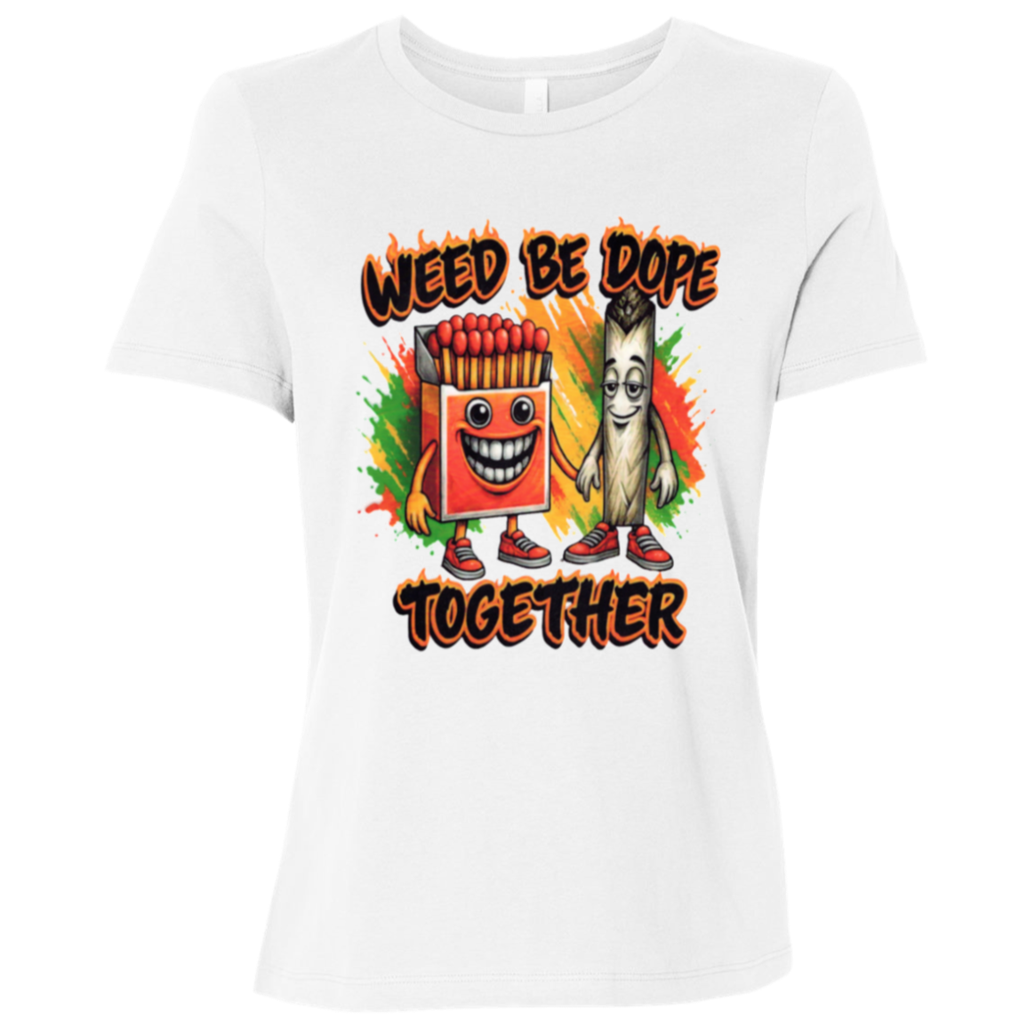 Weed Be Dope Toghether Ladies Relaxed Jersey Short-Sleeve T-Shirt