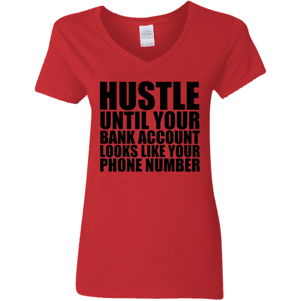 Hustle  Ladies 5.3 oz. V-Neck T-Shirt