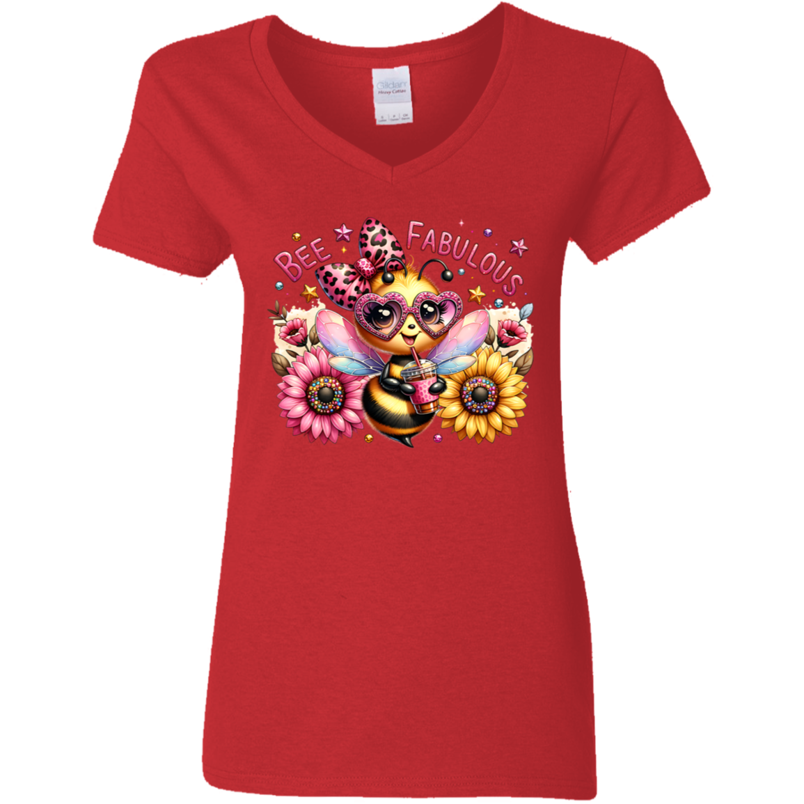 Bee Fabulous Ladies' V-Neck Tee