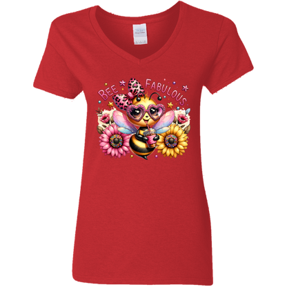Bee Fabulous Ladies' V-Neck Tee