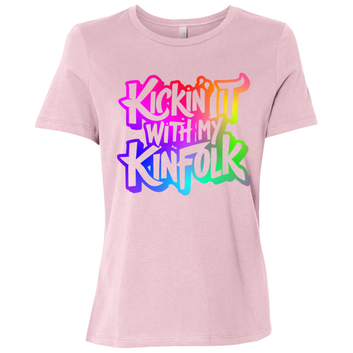 Kickin It With My Kinfolk Ladies Relaxed Jersey Short-Sleeve T-Shirt