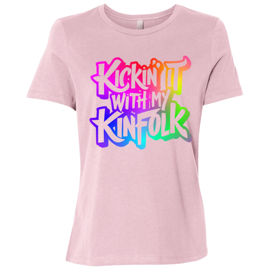 Kickin It With My Kinfolk Ladies Relaxed Jersey Short-Sleeve T-Shirt