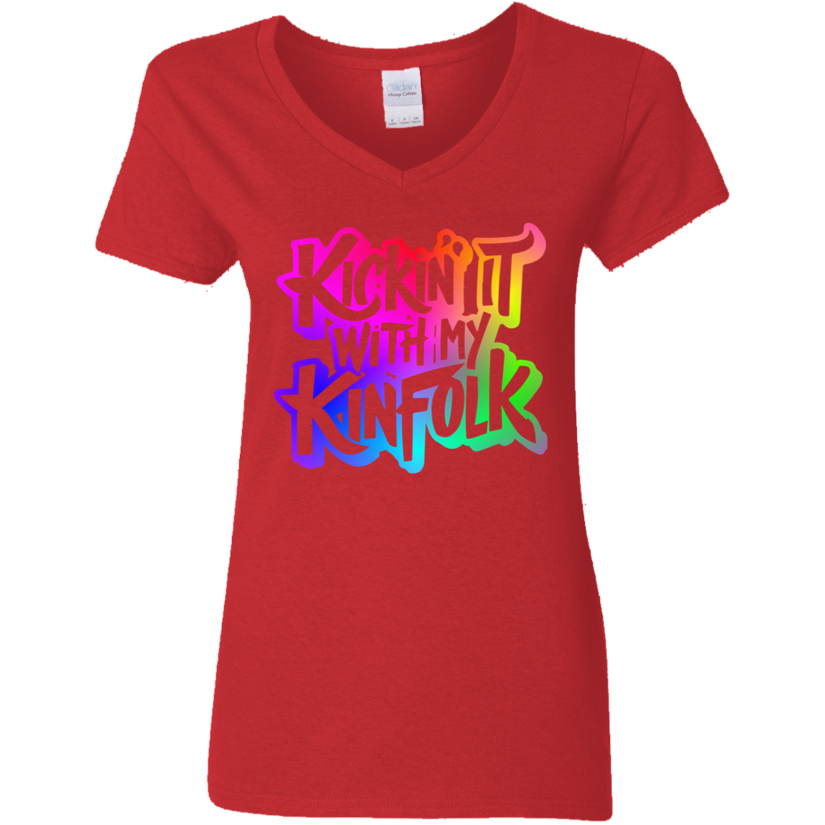 Kickin It With My Kinfolk | Women's V-Neck Tee