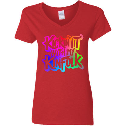 Kickin It With My Kinfolk | Women's V-Neck Tee
