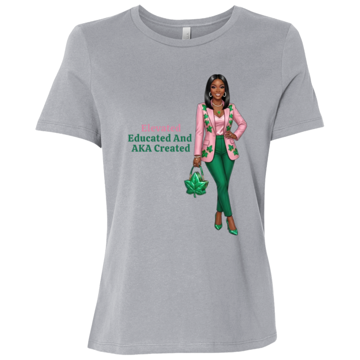 Elevated, Educated & AKA Created Ladies' Relaxed Graphic Tee