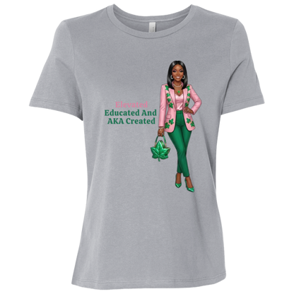 Elevated, Educated & AKA Created Ladies' Relaxed Graphic Tee