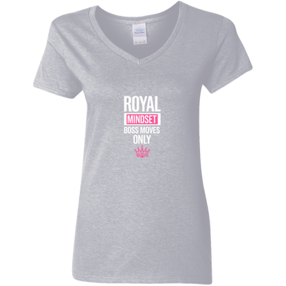 Royal Mindset Boss Moves Only V-Neck Tee