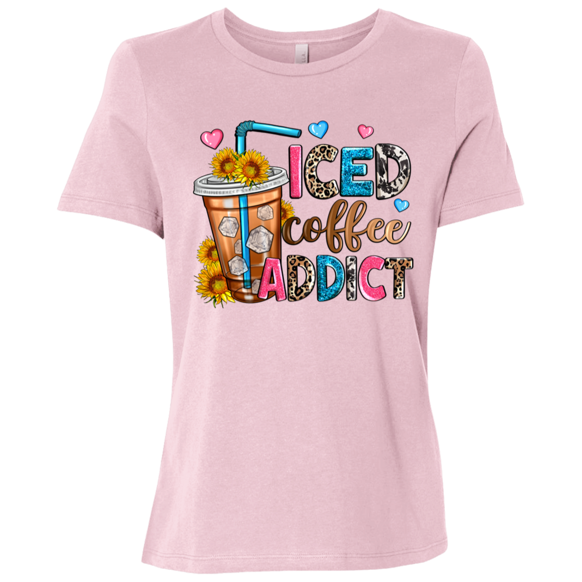 Ice Coffee Addict Ladies Relaxed Jersey Short-Sleeve T-Shirt