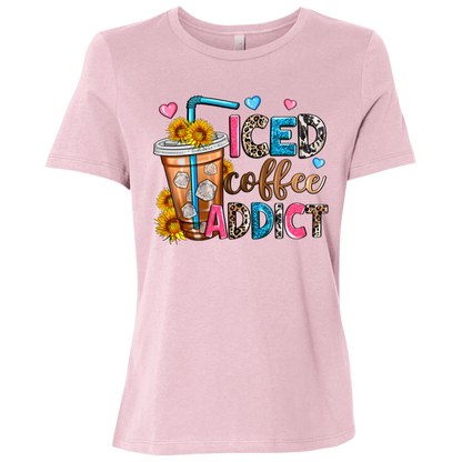Ice Coffee Addict Ladies Relaxed Jersey Short-Sleeve T-Shirt