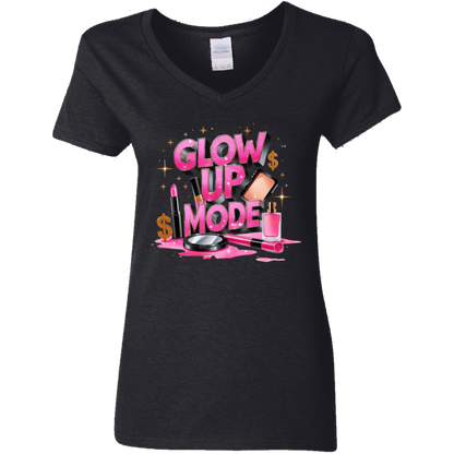 Glow Up Mode Women's V-Neck T-Shirt