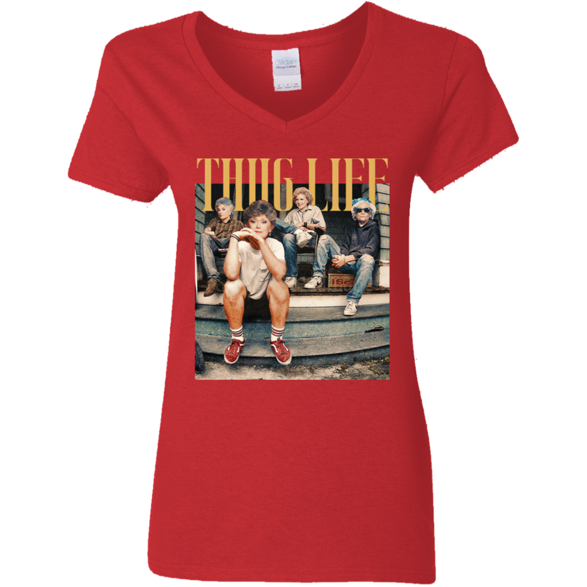 Thug Life Ladies' 5.3 oz. V-Neck T-Shirt