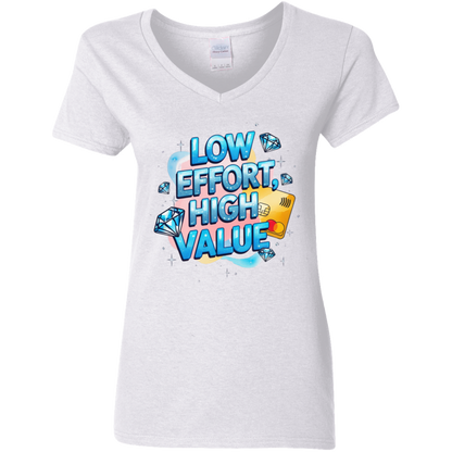 Low Effort High Value Ladies' 5.3 oz. V-Neck T-Shirt