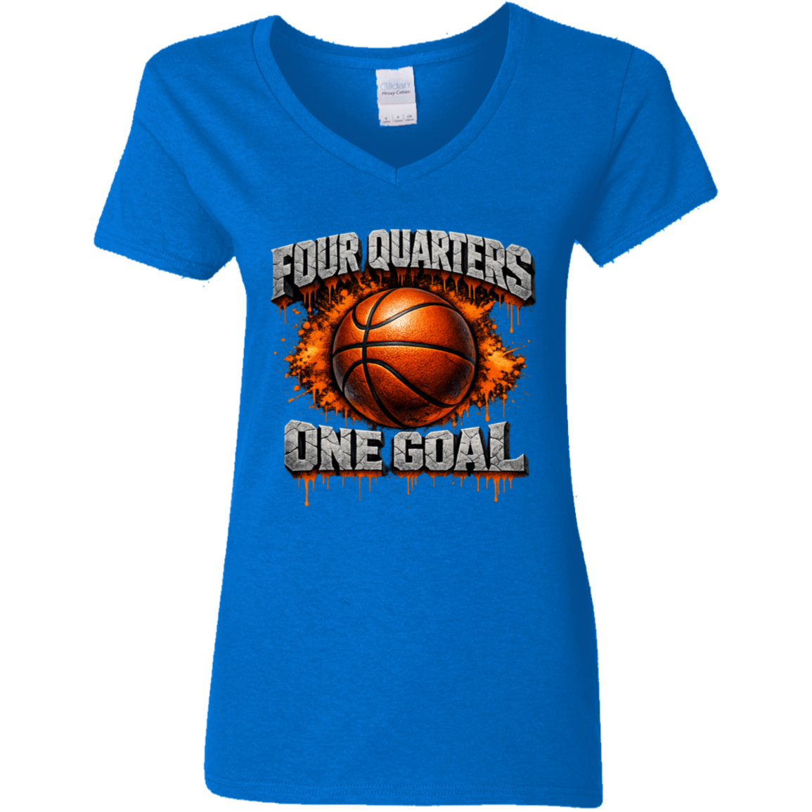 Four Quarters One Goal V-Neck T-Shirt