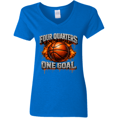 Four Quarters One Goal V-Neck T-Shirt