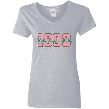 1908 Alpha Kappa Alpha V-Neck Women's T-Shirt