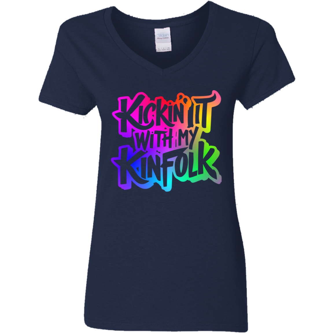 Kickin It With My Kinfolk | Women's V-Neck Tee